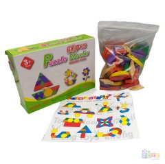 60 Parça Puzzle TANGRAM Oyunu (Kutulu Şekiller)