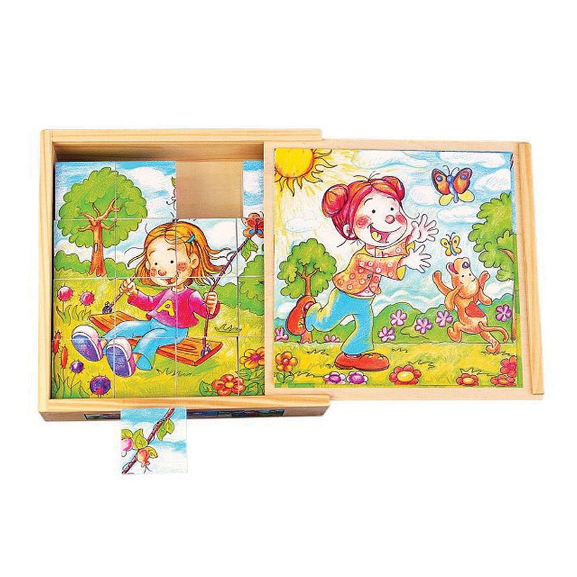 Ahşap Küp Puzzle Mevsimler | Kitatoys.com'da.