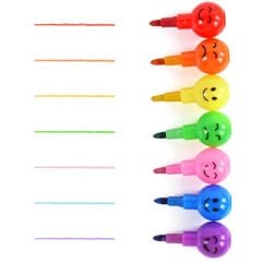 Emojili Yumurtlayan BOYA Kalemi 4'Lü (Öğrenci Karne Hediyesi Oyuncak) Gülen Yüzlü