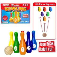 Ahşap Bowling Oyunu (Beceri Oyuncakları) RD5821