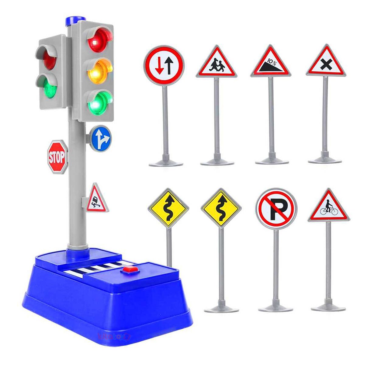 Trafik Lambası Seti (Sesli ve Işıklı) Oyuncak Işıkları 666-03Q