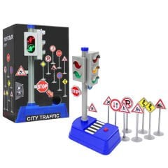 Trafik Lambası Seti (Sesli ve Işıklı) Oyuncak Işıkları 666-03Q