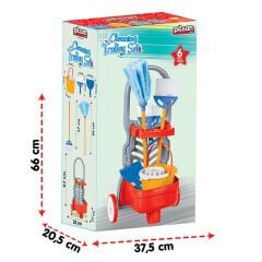 Temizlik Seti Arabalı Kovalı (Evcilik Rol Oyuncakları)