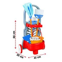 Temizlik Seti Arabalı Kovalı (Evcilik Rol Oyuncakları)