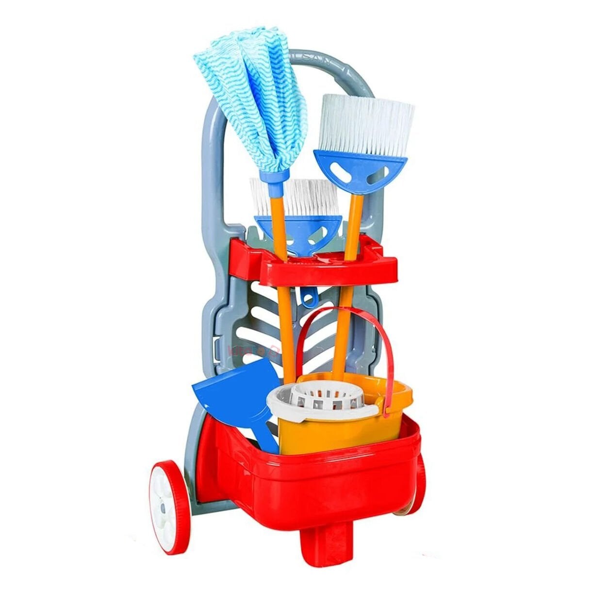 Temizlik Seti Arabalı Kovalı (Evcilik Rol Oyuncakları)