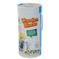 Ahşap Blok 100 Parça Küçük (Kovalı) Bloklar (Renkli) KR016 KARSAN