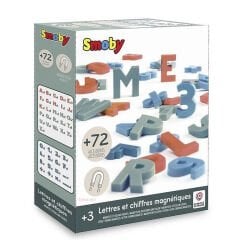 Manyetikli Harfler & Sayılar 72 Parça Smoby (Mıknatıslı Alfabe Rakamlar)