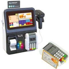 Yazar Kasa Seti + Pos Cihazı Pilli Işıklı (Market Makinesi 946-1) Oyuncak