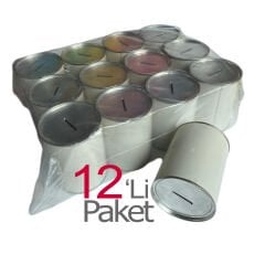 Metal Baskısız Kumbara 12'Li (Teneke Etiket Basımına Uygun)