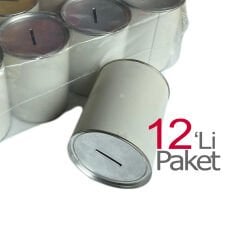 Metal Baskısız Kumbara 12'Li (Teneke Etiket Basımına Uygun)