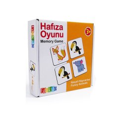 Anaokulu Zeka Kartları Hafıza Oyunu Neşeli Hayvanlar