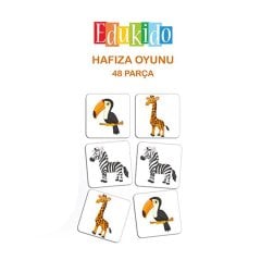 Anaokulu Zeka Kartları Hafıza Oyunu Neşeli Hayvanlar
