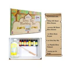 Ebru Başlangıç Seti 8 Renk X 30 ml Boyası (A4 Boyutunda TEKNELİ) Artdeco