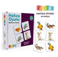 Hafıza Kart Oyunu Hayvanlar (Anaokulu Oyuncak)