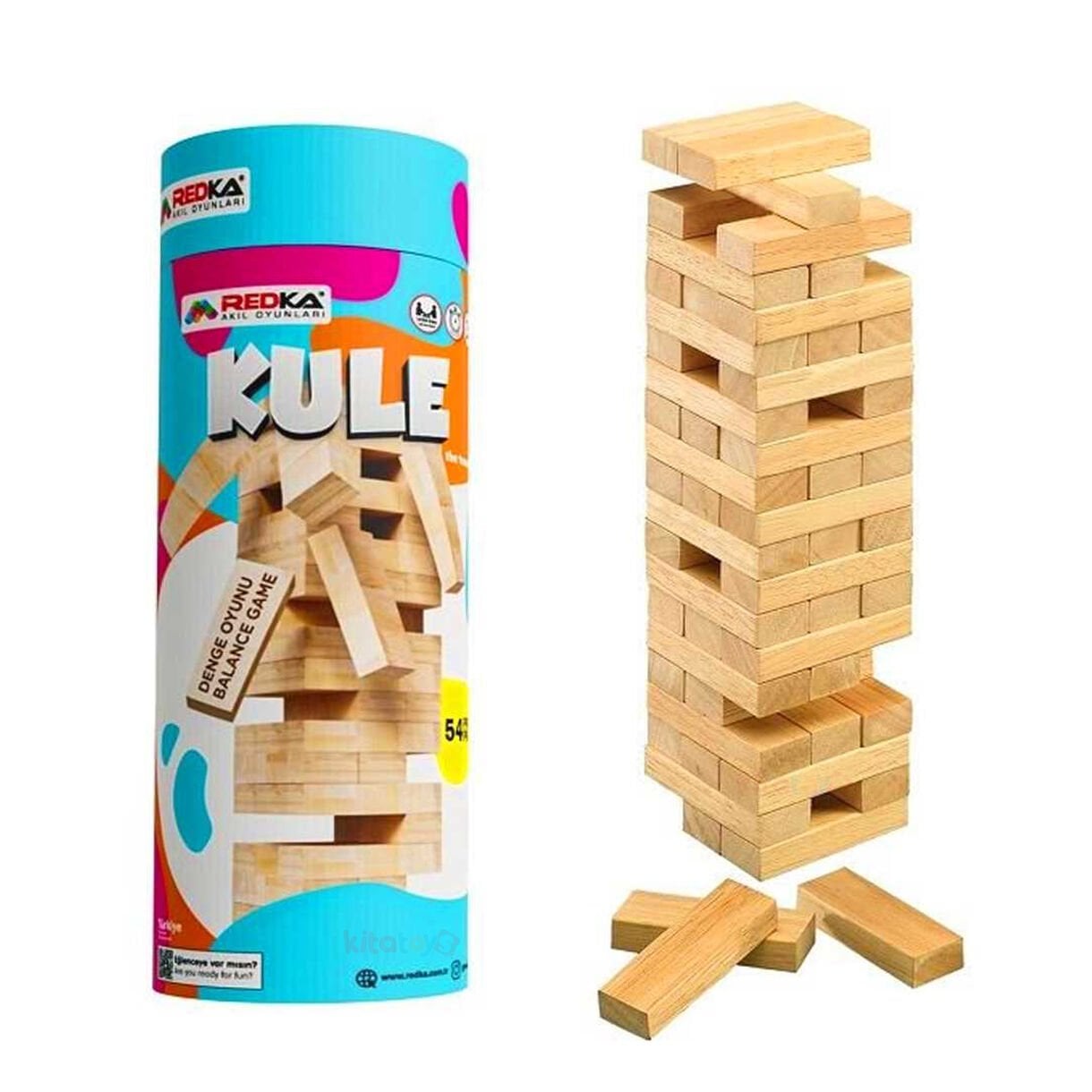 Denge Oyunu Jenga 54 Parça Ahşap Bloklar 5315 Rulo