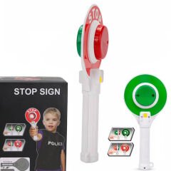 Polis Çift Taraflı Işıklı Dur-Geç El İşaretçisi Lambası (Trafik) Pilli