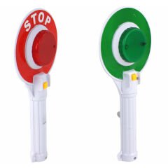 Polis Çift Taraflı Işıklı Dur-Geç El İşaretçisi Lambası (Trafik) Pilli