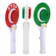 Polis Çift Taraflı Işıklı Dur-Geç El İşaretçisi Lambası (Trafik) Pilli