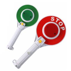 Polis Çift Taraflı Işıklı Dur-Geç El İşaretçisi Lambası (Trafik) Pilli