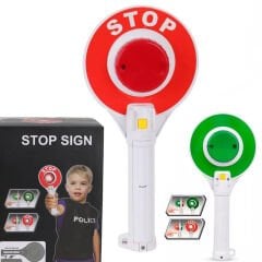 Polis Çift Taraflı Işıklı Dur-Geç El İşaretçisi Lambası (Trafik) Pilli