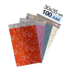 Hediye Poşeti 30x35 cm 100'Lü Metalize Kendinden Bantlı Paketi