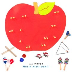 Müzik Köşesi Elma-Müzik Aletleri Dahil