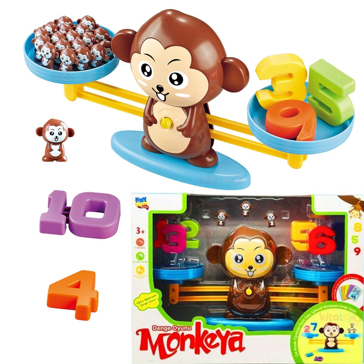 Denge Oyunu Terazisi Monkeya (Matematik Öğreniyorum Tartı-Rakamlar) 2321