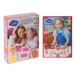 Mini Ev Eşyaları Oyuncaklar (Minyatür) Ahşap Mutfak, Yatak Odası, Salon Takımı