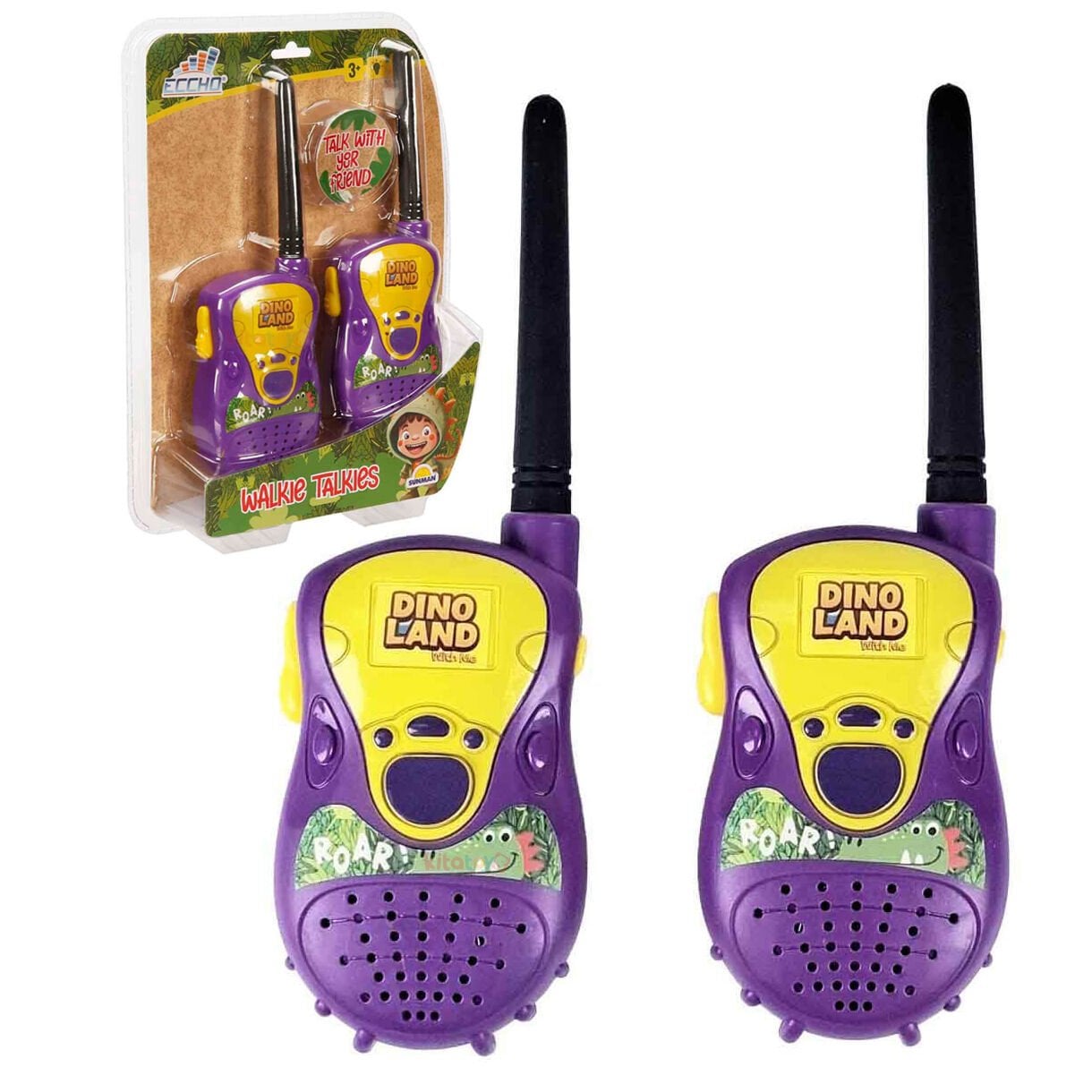 Telsiz Seti Dinozor Temalı (Telefon Eğitici Oyuncak) Walkie Talkie