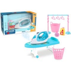 Ütü Masası ve Ütü Seti Sesli Işıklı Pilli (Ev Eşyası Oyuncak) 3256