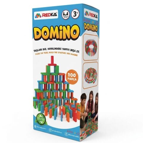 Ahşap Domino 100 Parça (Beceri Oyuncakları) RD5896 Redka Bloklar