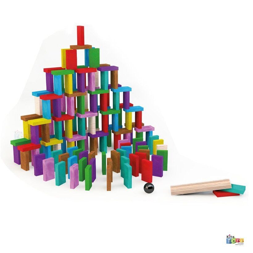 Ahşap Domino 100 Parça (Beceri Oyuncakları) RD5896 Redka Bloklar