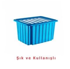 Oyuncak Kutusu 30 L Saklama Kapasiteli Sepet Gri