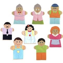 10 Lu Aile El Kuklası Seti (Kumaş) İnsanlar