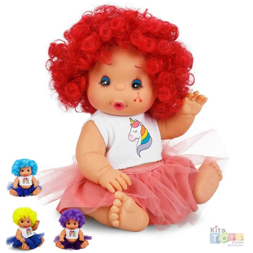 Afro Bebek Kıvırcık Saçlı 23 cm (Oyuncak Bebekler) 20040