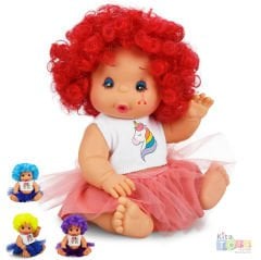 Afro Bebek Kıvırcık Saçlı 23 cm (Oyuncak Bebekler) 20040
