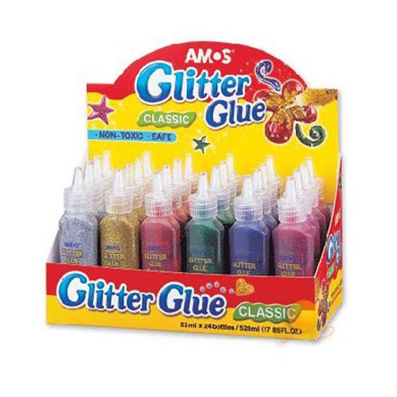 6 Adet Simli Yapıştırıcı 21 ml (Sanat Etkinliği Malzemesi)