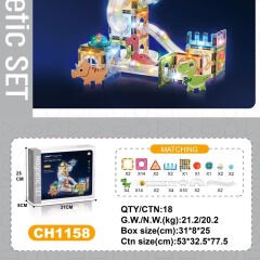 Magnetic Bloklar 64 Parça 7,5cm Manyetik 3D (Mıknatıslı Legolar) CH1158