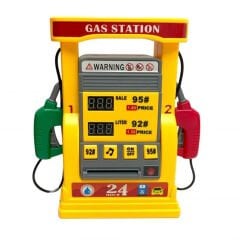 Benzin İstasyonu Simülasyonu (Sesli Işıklı) Metal Arabalar Trafik Seti