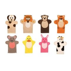 10 Lu Hayvanlar El Kuklası Seti Kumaş