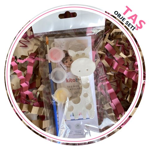 Taş Boyama Seti ZÜRAFA 9x4 (Kitatoys Taş Tozu Objeleri)