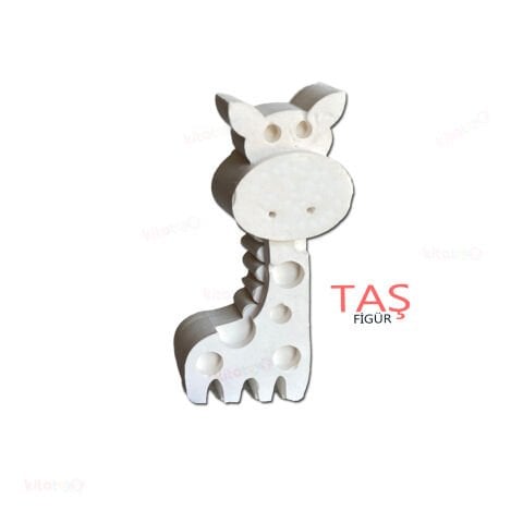 Taş Boyama Figürü ZÜRAFA (Taş Tozu Objesi)