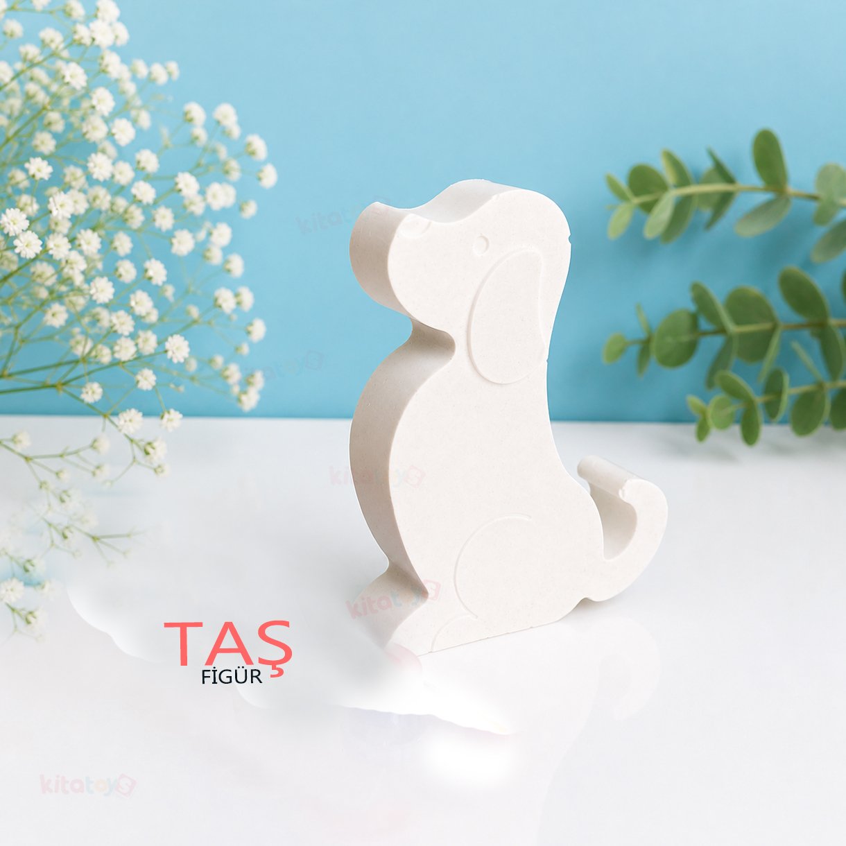 Taş Boyama Figürü KÖPEK (Taş Tozu Objesi)