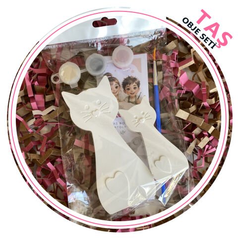 Taş Boyama Seti KEDİLER (Kitatoys Taş Tozu Objeleri)