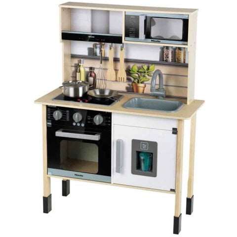 Miele Ahşap Mutfak Seti Aksesuarlı Sesli ve Işıklı (Oyuncak Oyun Merkezi) Klein