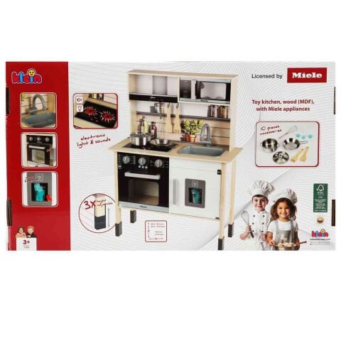 Miele Ahşap Mutfak Seti Aksesuarlı Sesli ve Işıklı (Oyuncak Oyun Merkezi) Klein