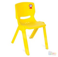Kırılmaz Happy Sandalye (Anaokulu Plastik Sandalyesi) 33 cm Kırmızı