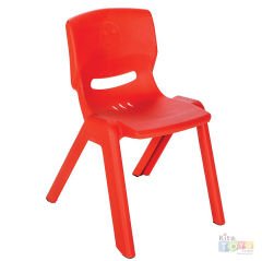Kırılmaz Happy Sandalye (Anaokulu Plastik Sandalyesi) 33 cm Kırmızı