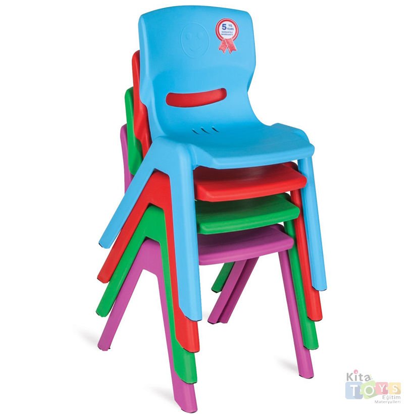 Kırılmaz Happy Sandalye (Anaokulu Plastik Sandalyesi) 33 cm