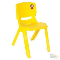 Kırılmaz Happy Sandalye (Anaokulu Plastik Sandalyesi) 33 cm Sarı